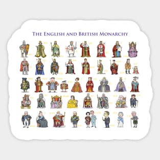 The English and British Monarchy Sticker